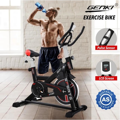 Genki Exercise Bike Stationary Spin Bicycle Gym Trainer Indoor Cycling Pedal