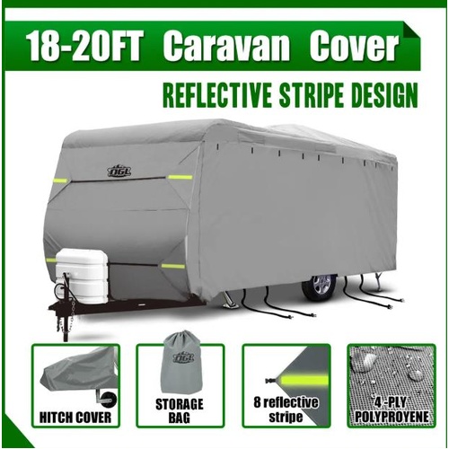 Heavy Duty 18-20ft Caravan Cover Campervan Waterproof 4 Layer UV Carry Bag Cover