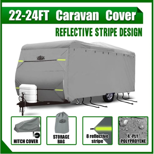 Waterproof 22-24ft 4 Layer Caravan Cover Campervan Heavy Duty UV Carry Bag Cover