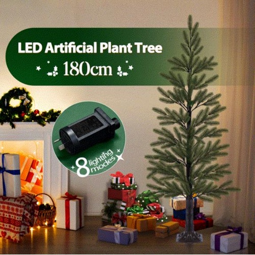 180cm Christmas Tree LED Artificial Plant Fairy 125 Lights Xmas Decoration Fake