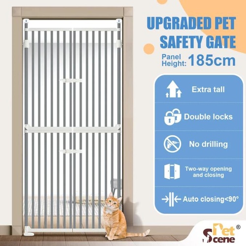 Pet Safety Gate Dog Cat Safe Guard Extra Tall Fence Enclosure Barrier 190 to 250