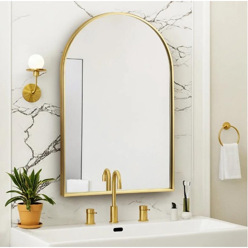 Arched Wall Mirror Bathroom Makeup Mirror Vanity Hallway Decor Framed Mirror