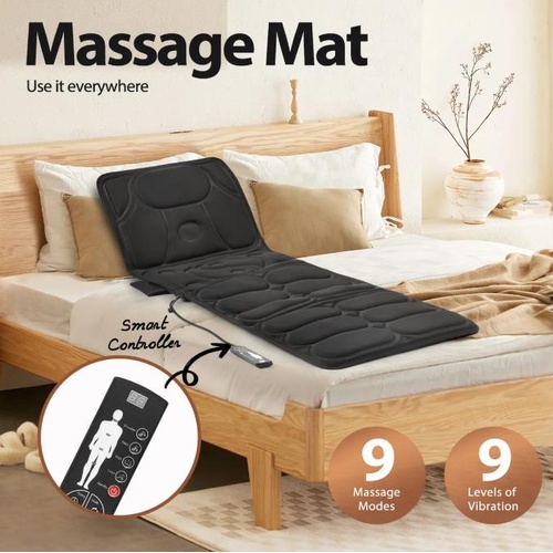 HOMASA Heated Massage Mat Electric Car Seat Heating Pad Body Vibration Massager