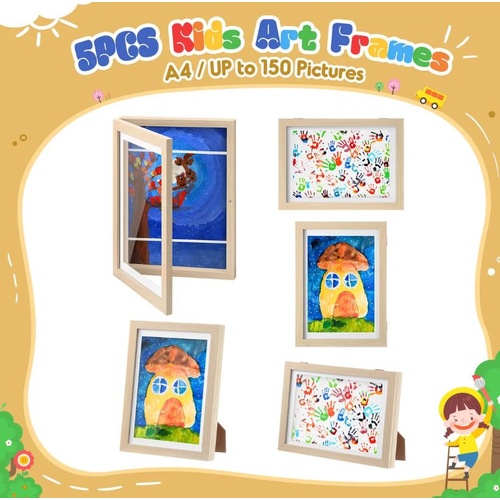 5PCS Kids Art Frames Children Art Project Artwork Display Storage A4 Photo Frame