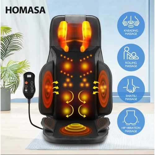 Full Body Massage Cushion Shiatsu Back Neck Massager Chair Pad Massaging Seat