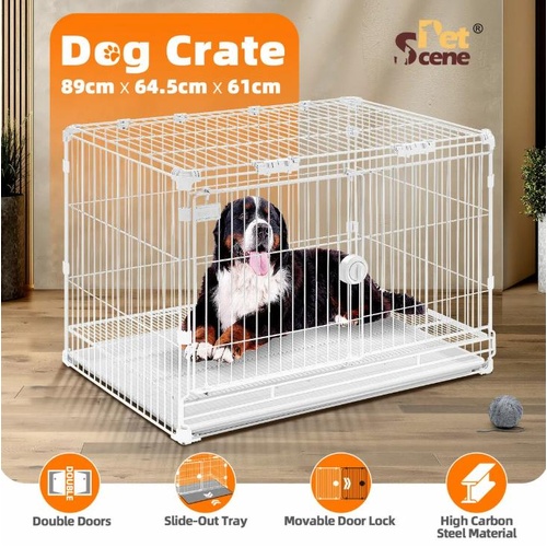 Dog Pet Crate Kennel Cat Cage Puppy Pen Indoor Portable Metal Bunny Enclosure