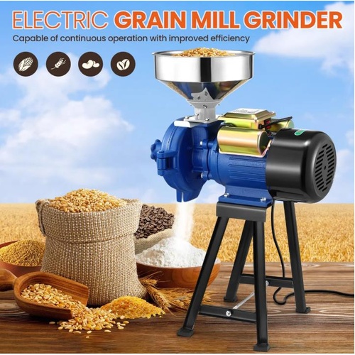 Electric Mill Grinder Machine for Commercial Rice Wheat Cereal Feed 3000W