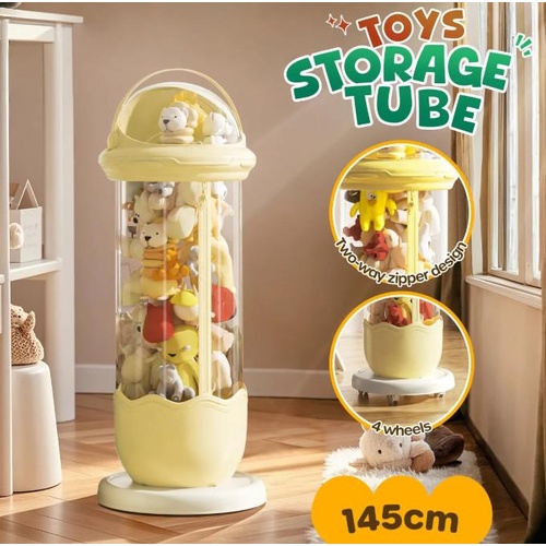 Kids Toy Storage Tube Box Stuffed Animal Zoo Plush Doll Organiser Playroom 145cm