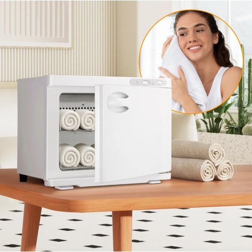 UV Hot Towel Warmer 23L Electric Heater Dryer Cabinet Stainless Steel Steriliser