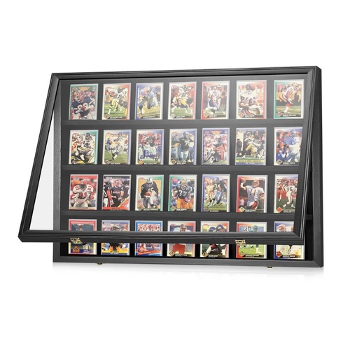 Sports Card Display Case UV Graded Wall Cabinet NBA Basketball Football TCG Game