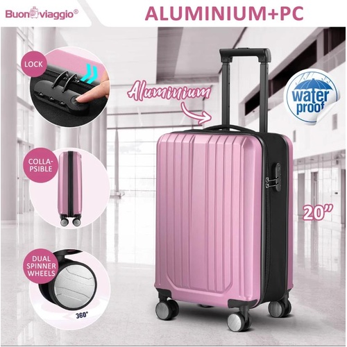 Carry On Suitcase Hard Shell Luggage Cabin Travel Baggage Lightweight Checked Ba