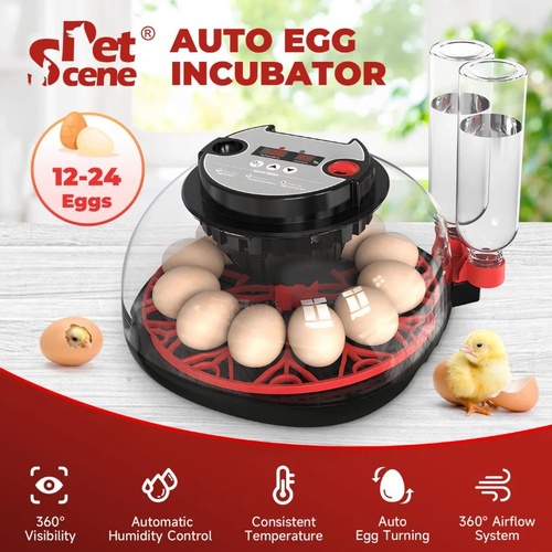 Egg Incubator 12-24 Eggs Hatcher Breeder Automatic Chick Hatching Machine Turner