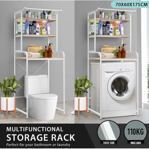 Over Toilet Shelf Rack Bathroom Organiser Freestanding Storage Laundry Washing