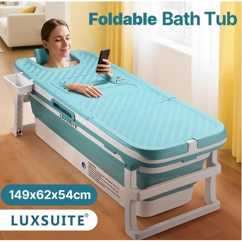 Large Bath Tub Soaking Water Bathtub Spa Shower Foldable Portable Bucket Cover