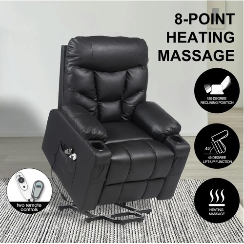 Electric Recliner Chair Lift Massage Heated Lounge Sofa Assist Elderly Aged Care