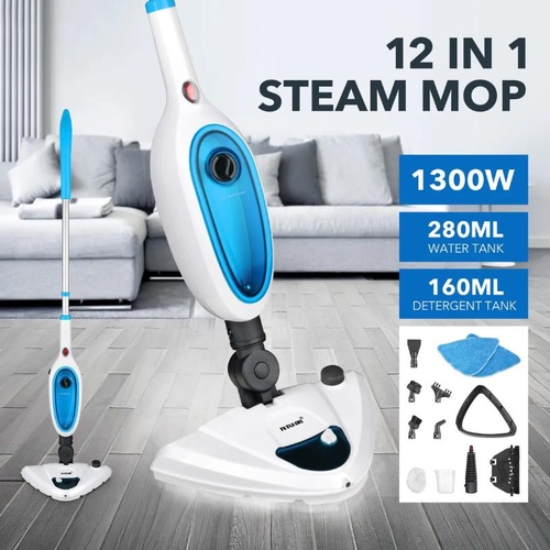Maxkon 12 in1 Steam Mop Cleaner Handheld Steamer Multiple Function Floor Carpet