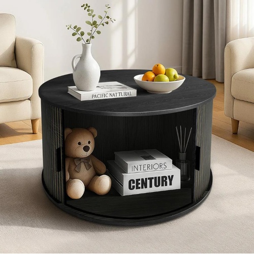 Round Coffee Table Bedside Sofa Side Storage End Tea Cafe Cocktail Nightstand Co