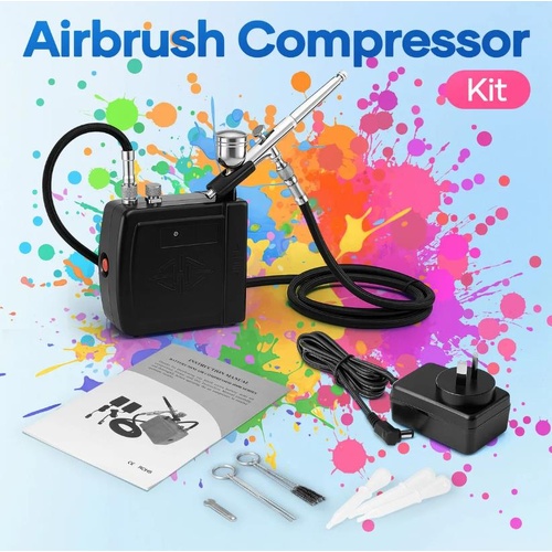 Shogun Airbrush Kit with Compressor Dual Action Air Brush Spray Gun Paint Art