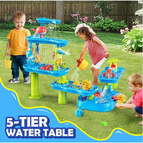 Waterfall Water Table Playset Sand Pit Play Ground Pool Toys Education Outdoor
