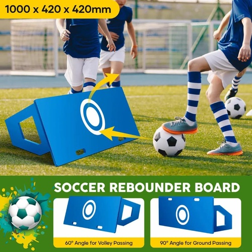 Soccer Ball Rebounder Board Kick Back Wall Sports Football Goals Drills Training