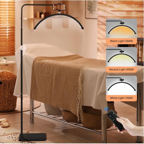 Maxkon LED Beauty Floor Lamp Fill Lash Light Half Moon Salon Eyelash Extensions