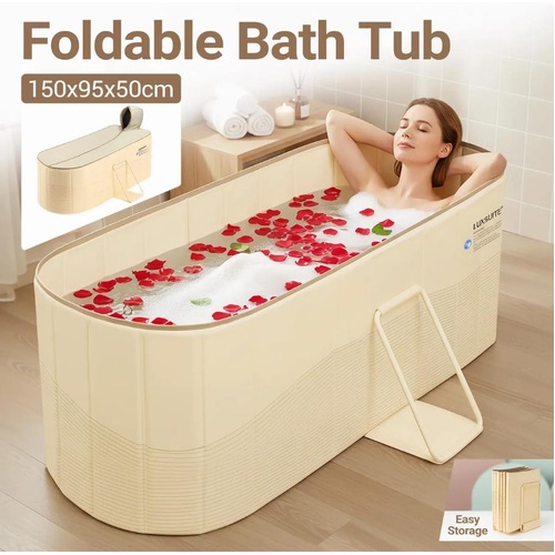 Large Foldable Bath Tub Soaking Freestanding Bathtub Bathroom Portable