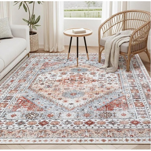 Luxsuite Floor Rug Area Rug Mat Runner Traditional Distressed Carpet Washable