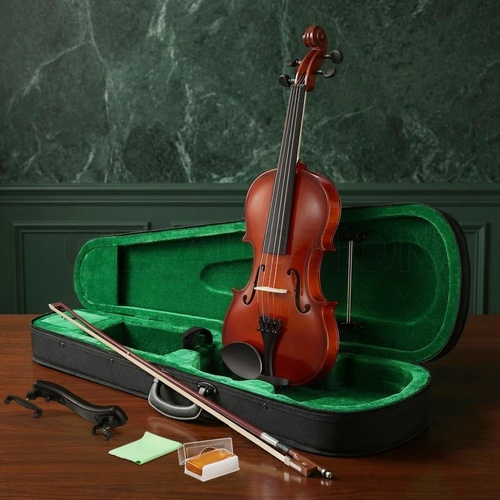4/4 Full Size Violin Set Acoustic Wooden Music Instrument Beginners Case Strings