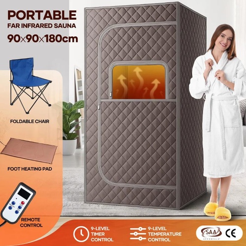 Maxkon Far Infrared Sauna Room Folding Remote Heating Spa Portable Glowing Skin