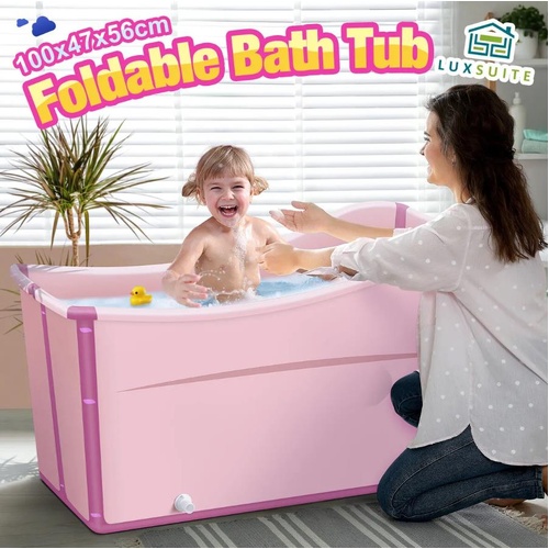 Large Foldable Bath Tub Bathroom Soaking Freestanding Plastic Portable Shower
