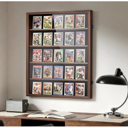 Sports Card Display Case Graded Holder Wall Cabinet NBA Basketball Baseball PSA