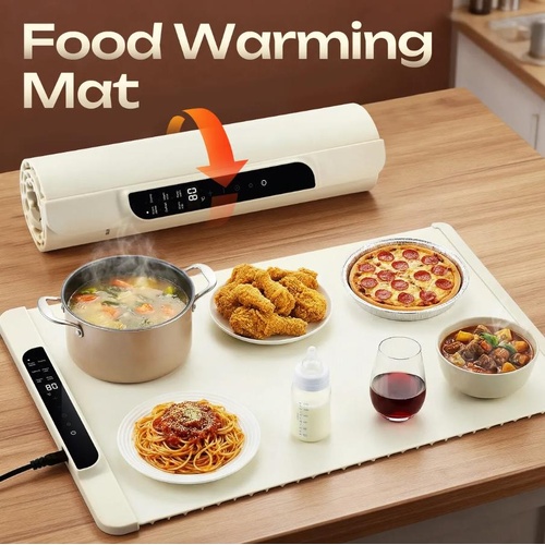 6 in 1 Food Warming Mat Portable Electric Meal 65x38cm