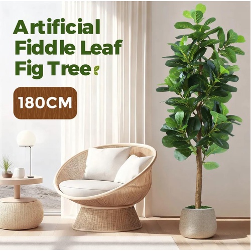 180cm Artificial Plants Fiddle Leaf Fig Tree Moss Faux Fake Office Home Decor