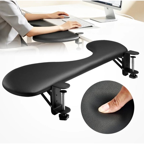 Desk Extender Tray Arm Rest Elbow Wrist Folding Clamp Table Extension 67.4x22cm