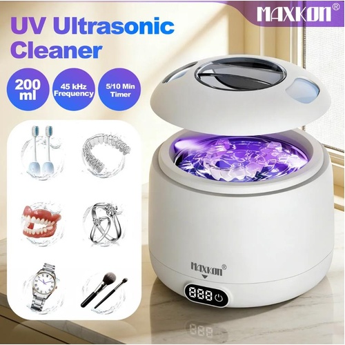 Maxkon Ultrasonic UV Cleaner Denture Retainer Aligner Jewellery Cleaning Machine