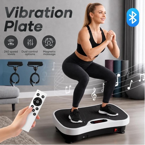 Vibration Plate Exercise Machine Bluetooth Fitness Platform Full Body Workout