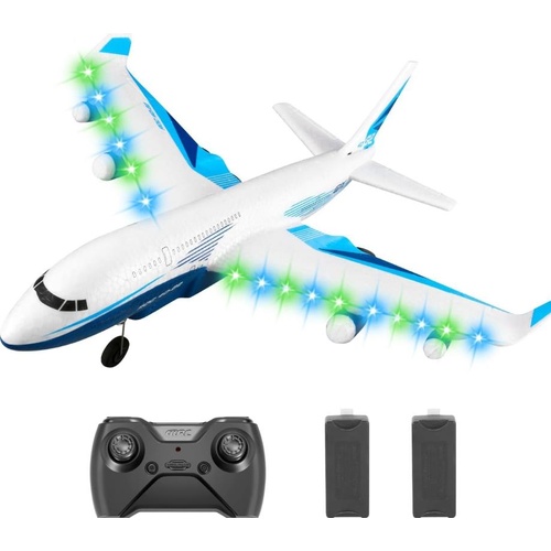 2.4GHZ Remote Control Airplane W/ 3 Batteries & 6-axis Gyro Stabilizer, 2CH RTF