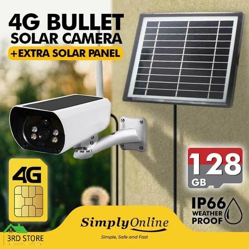 4G Solar Bullet Camouflage Camera + Extra Solar Panel