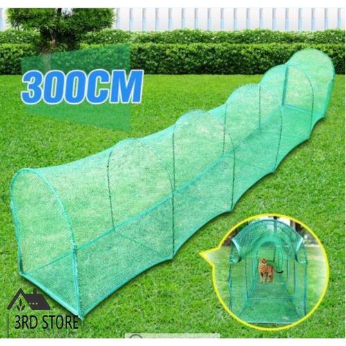 Deluxe Outdoor Foldable Pet Cat Walk Run Training Tunnel Easy Set Up Net Fence