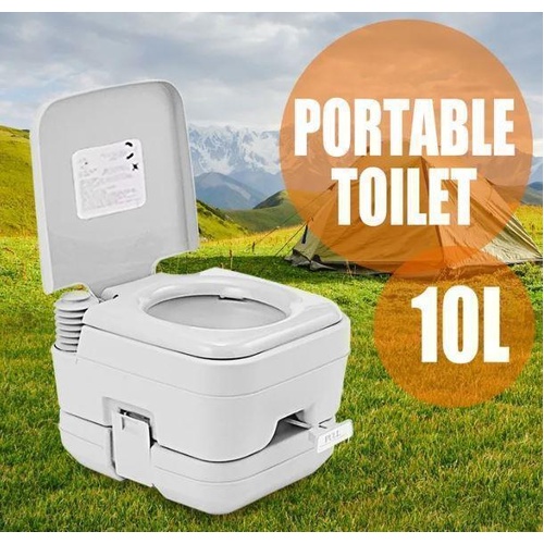 OGL 10L Portable Toilet Camping Travel Mobile Potty Caravan Boating Flushable