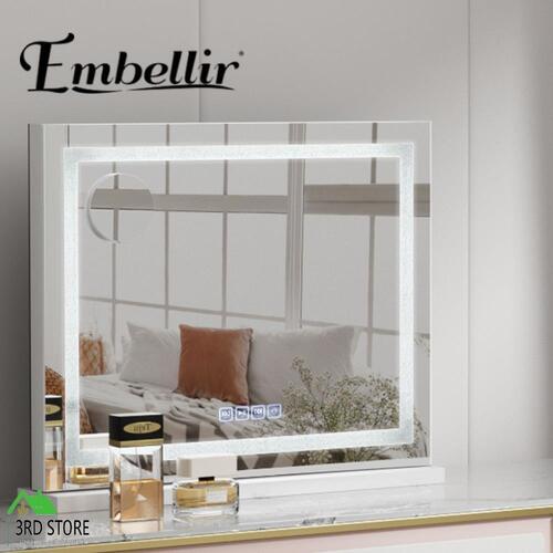 Embellir Bluetooth Makeup Mirror 58X46cm Crystal Hollywood with Light LED Vanity