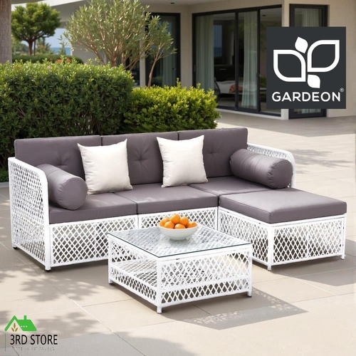 Gardeon 4 Seater Outdoor Sofa Set 5PCS Table Chair Set Garden Patio Furniture