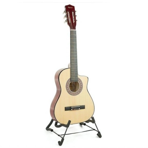 Childrens Acoustic Cutaway Wooden Guitar Ideal Kids Gift 1/2 Size Natural