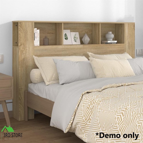 vidaXL Headboard Cabinet Sonoma Oak 160x18.5x104.5 cm