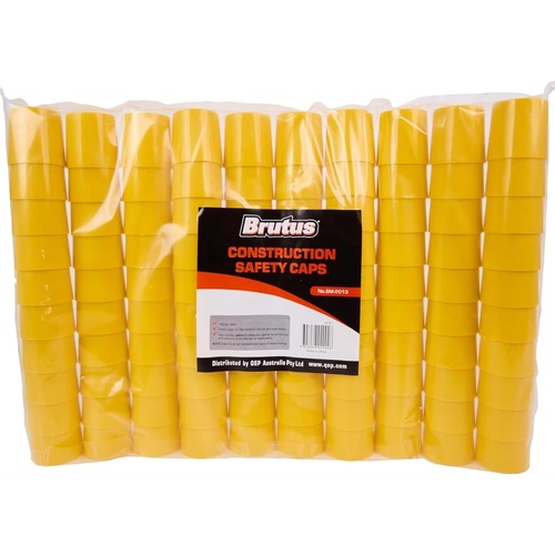 Barracade Construction Safety Caps 100 Pack, Fits 12-20mm Rebar & Star Pickets,