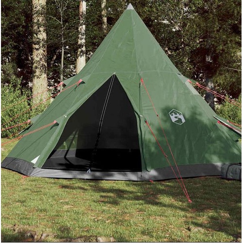 vidaXL Camping Tent Tipi 4-Person Green Waterproof
