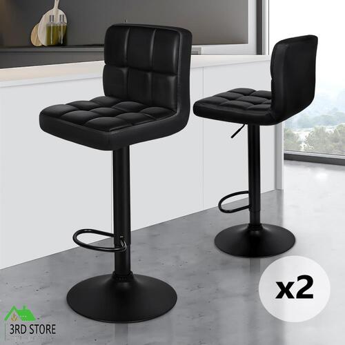 ALFORDSON 2x Bar Stools Ralph Kitchen Swivel Chair Gas Lift Leather