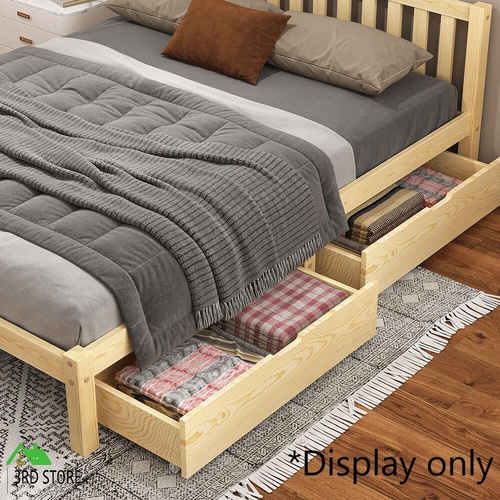 ALFORDSON 2x Storage Drawers Trundle for Wooden Bed Frame Base Timber Oak
