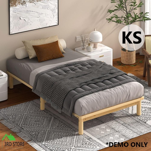 ALFORDSON Bed Frame Wooden Timber King Single Mattress Base Platform Basia Oak