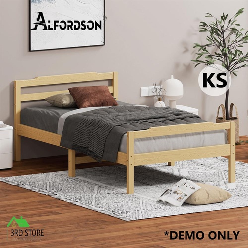 ALFORDSON Bed Frame Wooden King Single Mattress Base Platform Timber